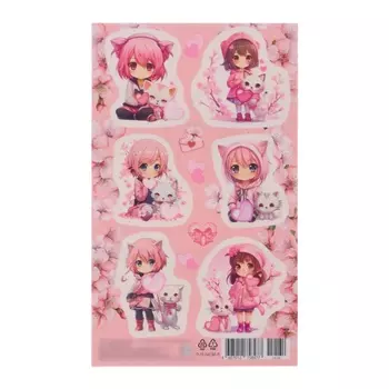 Наклейки «Аниме» розовый, 1016 см