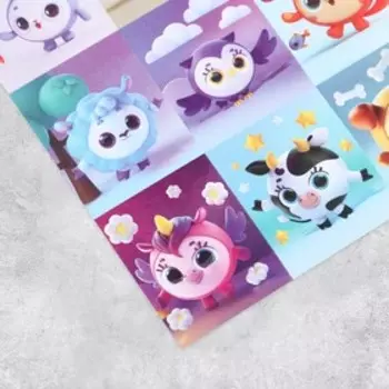 Наклейки детские бумажные «Друзья» , 11 х 15.5 см