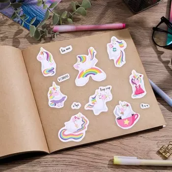 Наклейки детские бумажные «Единорожка», 14 х 21 см