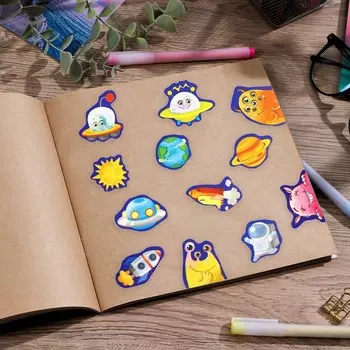 Наклейки детские бумажные "Галактика", 11 х 16 см