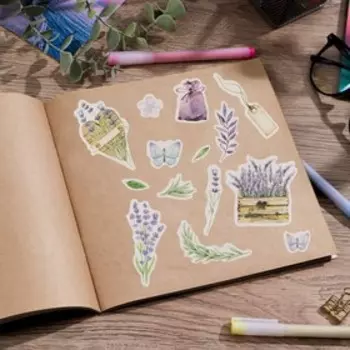 Наклейки бумажные «Лаванда», 1421 см