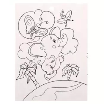 Наклейки детские бумажные «Любимые животные», c раскраской на обороте, 11 х 15.5 см