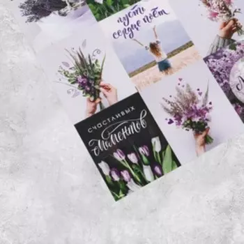 Наклейки для подарков и цветов «Луговые цветы» , 11 х 15.5 см