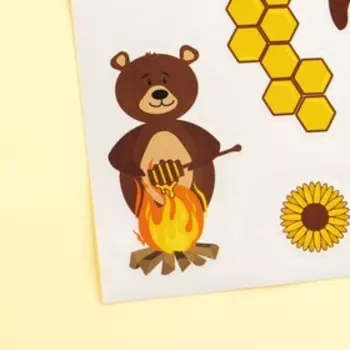 Наклейки бумажные «Мишка», 11 × 16 см