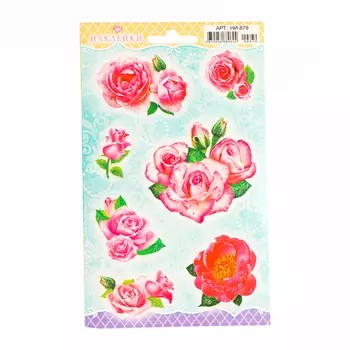 Наклейки «Цветы», глиттер, 169.5 см