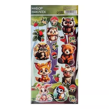 Наклейки детские бумажные «Лес» 1022 см