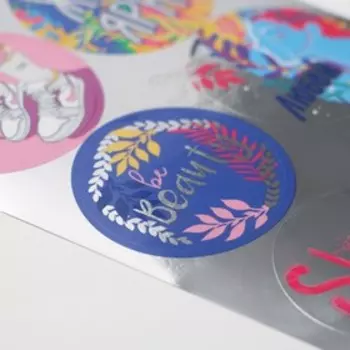 Наклейки для бизнеса «Счастье», металлическая пленка, 9 × 16 см