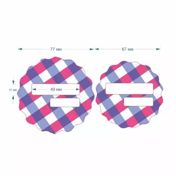 Наклейки для маркировки банок "Дары земли" 24 шт, сине-розовый