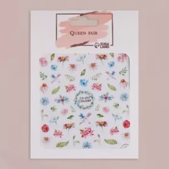 Наклейки для ногтей «Цветы», разноцветные