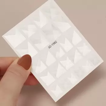 Наклейки для ногтей «Френч», белые