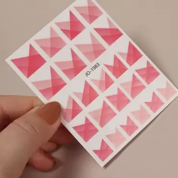 Наклейки для ногтей «Френч», розовые