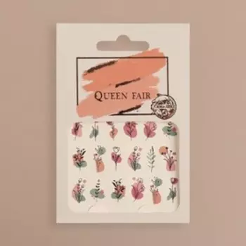 Слайдеры для ногтей «Летние цветы», разноцветные