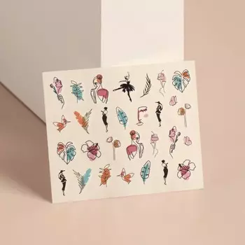 Слайдеры для ногтей «Нежный образ», разноцветные