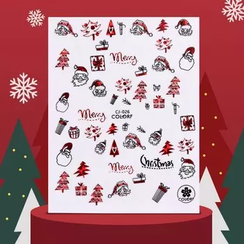 Наклейки для ногтей «Санта»