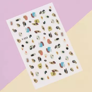 Наклейки для ногтей «Силуэты», разноцветные