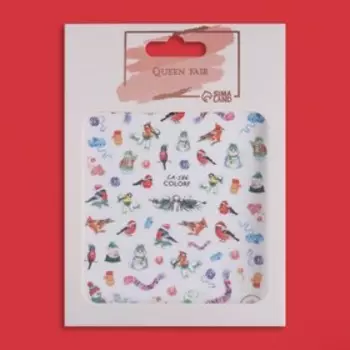 Наклейки для ногтей «Снегири»