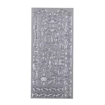 Наклейки для пасхального декора «Серебро Silver»