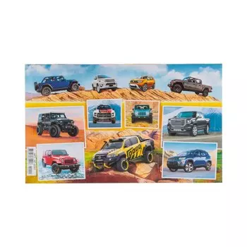 Наклейки «Джипы» глиттер, 1016 см