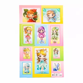 Наклейки "Феи" глиттер, 16 х 9,5 см