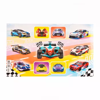 Наклейки "Гонки" глиттер