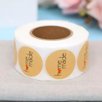 Наклейки крафт в рулоне Home made ,500 шт., 2.5 2.5 см