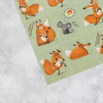 Наклейки детские «Лисички», 11 х 15.5 см