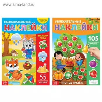 Наклейки многоразовые «Мир вокруг меня», набор 2 шт., формат А4