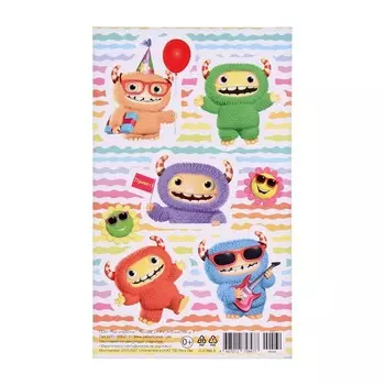 Наклейки "Монстрики" рога, очки, гитара, 10х16см