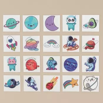 Наклейки на кальке «Космос», 40 шт.