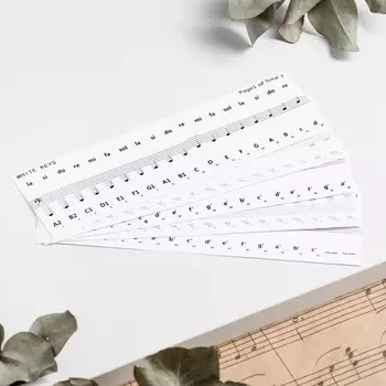 Наклейки на клавиши пианино 40.8 см, цветные, 88 клавиш