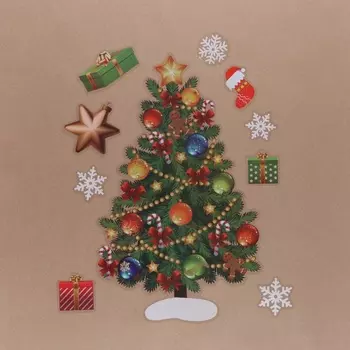 Наклейки на окна «Новогодние», 2 шт., 35 х 50 см