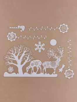 Наклейки на окна «Новогодние», 2 штуки, 35 х 50 см