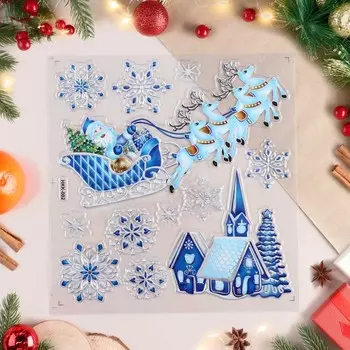 Наклейки на окна «Новогодние», 38 х 30 см