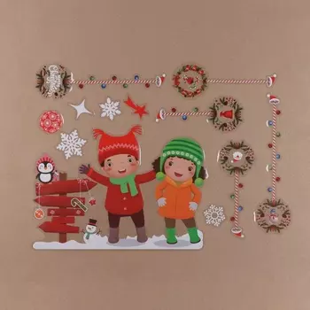 Наклейки на окна «Новогодние», 2 шт., 35 х 50 см