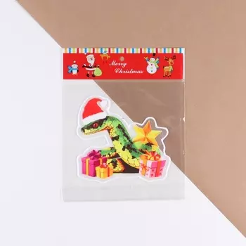 Наклейки новогодние на окна «Змея и подарки», 20 х 25 см