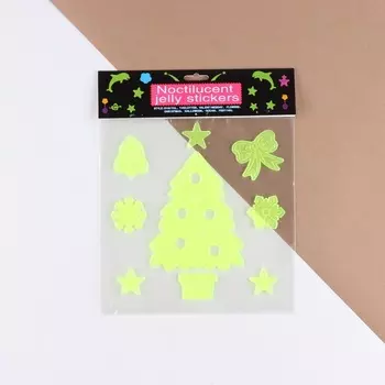 Наклейки на окна светящиеся «Новогодние», 19.5 х 19.5 см