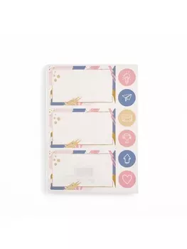 Наклейка на тетрадь «Сине-розовые» 10.515 см