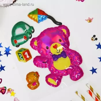 Наклейки на воздушные шары «Мишка»