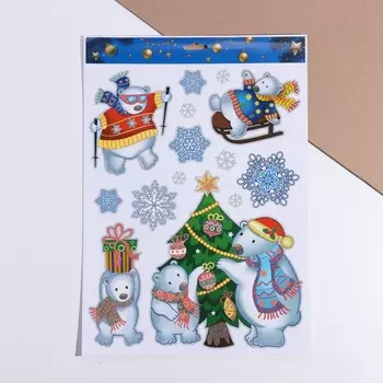 Наклейки «Новогодние», 29 х 41 см