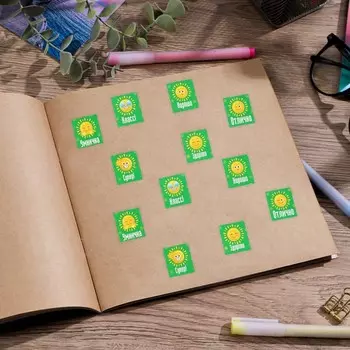 Наклейки бумажные оценки «Солнышко», 10.518 см