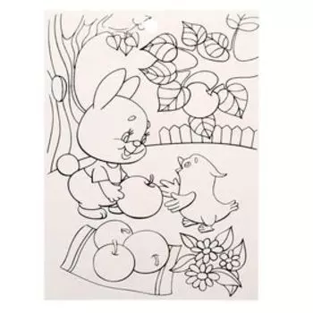 Наклейки с раскраской на обороте «Забавные животные», 11 х 15 см