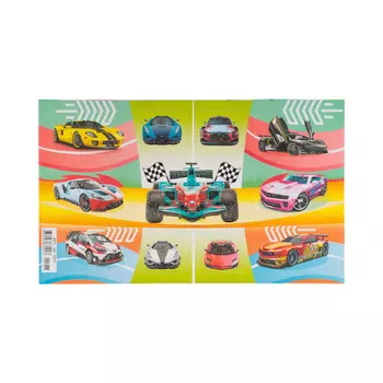 Наклейки «Спортивные мото» глиттер, 1016 см