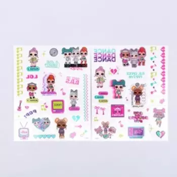 Наклейки - татуировки «L.O.L. Surprise!», 2 листа