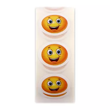Наклейки в рулоне "Смайлы - 2" диаметр 1,5 см, 1000 шт.