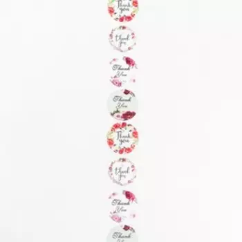 Наклейки в рулоне Thank you,500 шт.,3.83.8 см