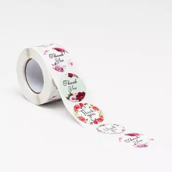 Наклейки в рулоне Thank you,500 шт.,3.83.8 см
