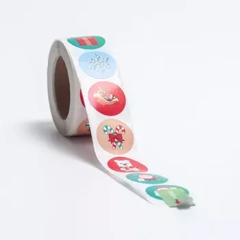 Наклейки в рулоне «Веселье», 500 шт., 2.52.5 см