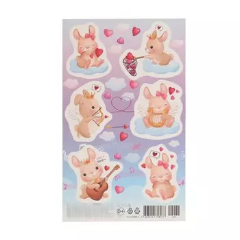 Наклейки "Зайцы" 9,8 x 15,9 см