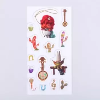 Наклейки зефирные «Тролли»