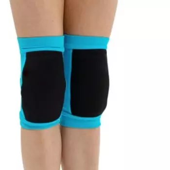 Наколенники для гимнастики и танцев Grace Dance, с уплотнителем, р. XXS, 3-5 лет, цвет бирюза/чёрный